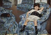 Mary Cassatt, Kleines Madchen im blauen Fauteuil